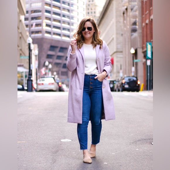 Lilac Abercrombie & Fitch Dad Coat - Picture 1 of 6